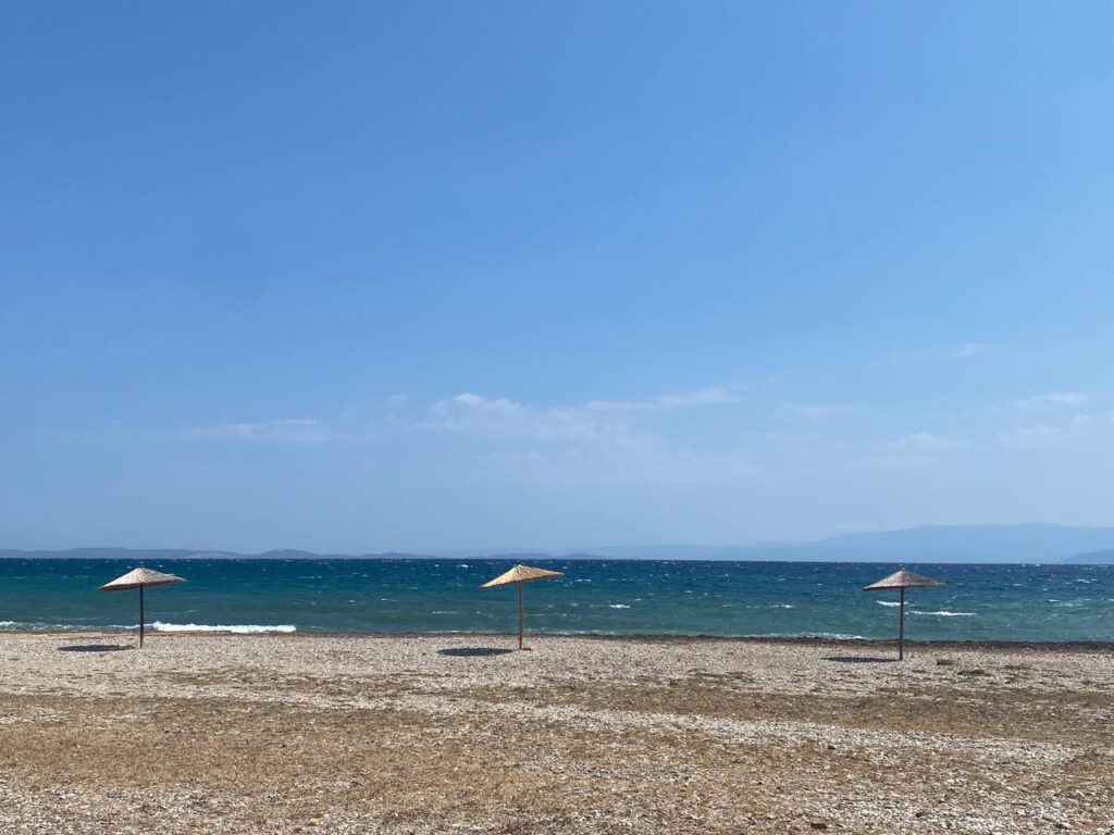 Pebble beach near the town of Chios