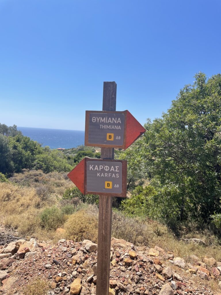Hiking trial signs